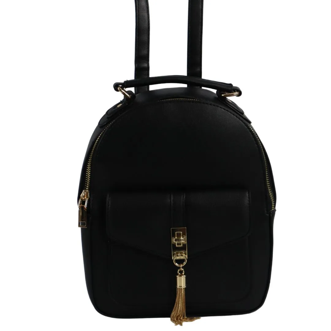 PMN1287 Black Black Convertible Backpack