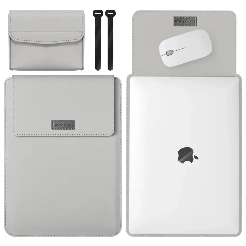 Pu Leather Laptop Sleeve Bag Case For Macbook Air Pro 13 14 16 M1 M2 M3 2020 2022 2023 2024 Notebook Cover For HP Lenovo 15 Inch