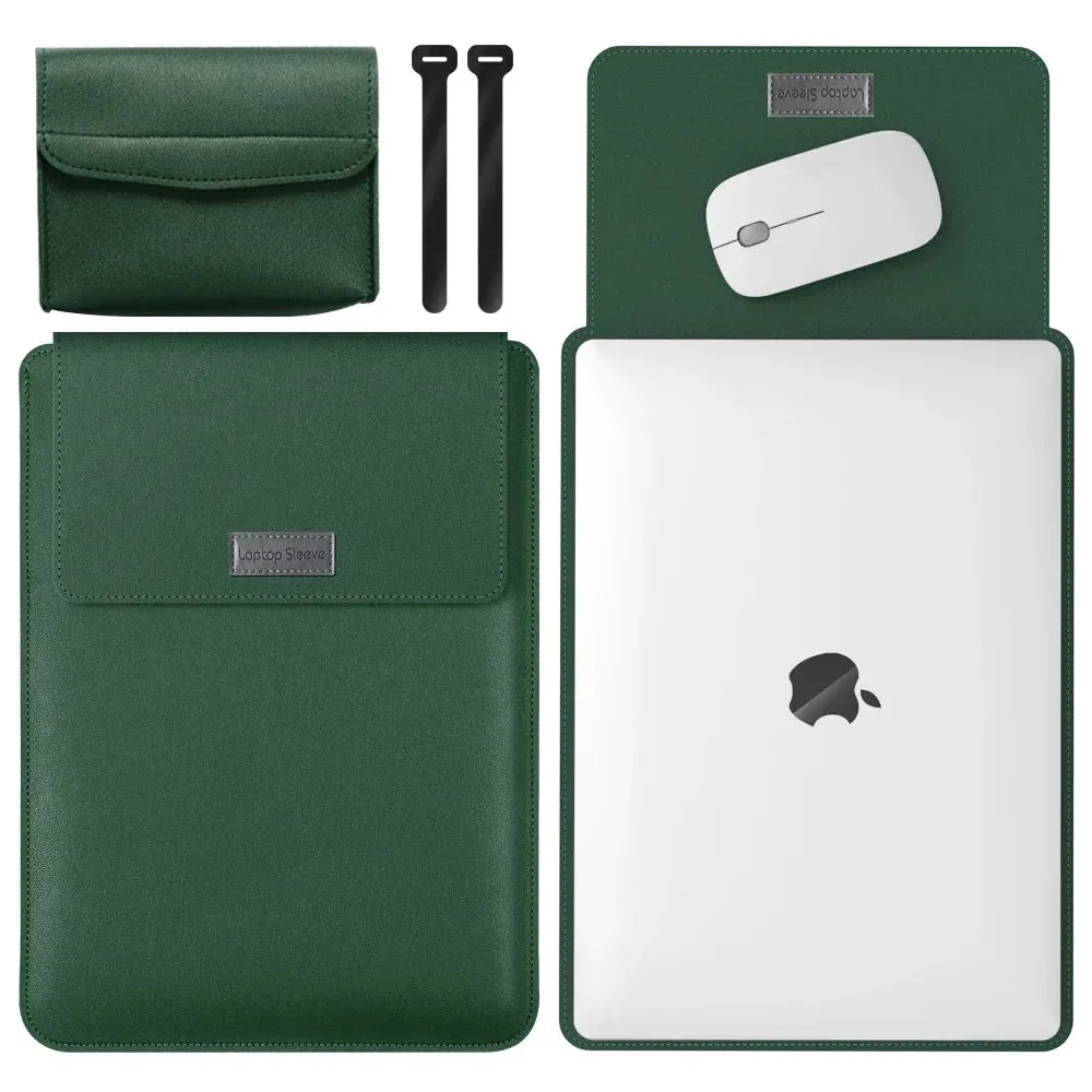 Pu Leather Laptop Sleeve Bag Case For Macbook Air Pro 13 14 16 M1 M2 M3 2020 2022 2023 2024 Notebook Cover For HP Lenovo 15 Inch
