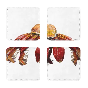 Red Crab Sublimation Coasters Pack of Four