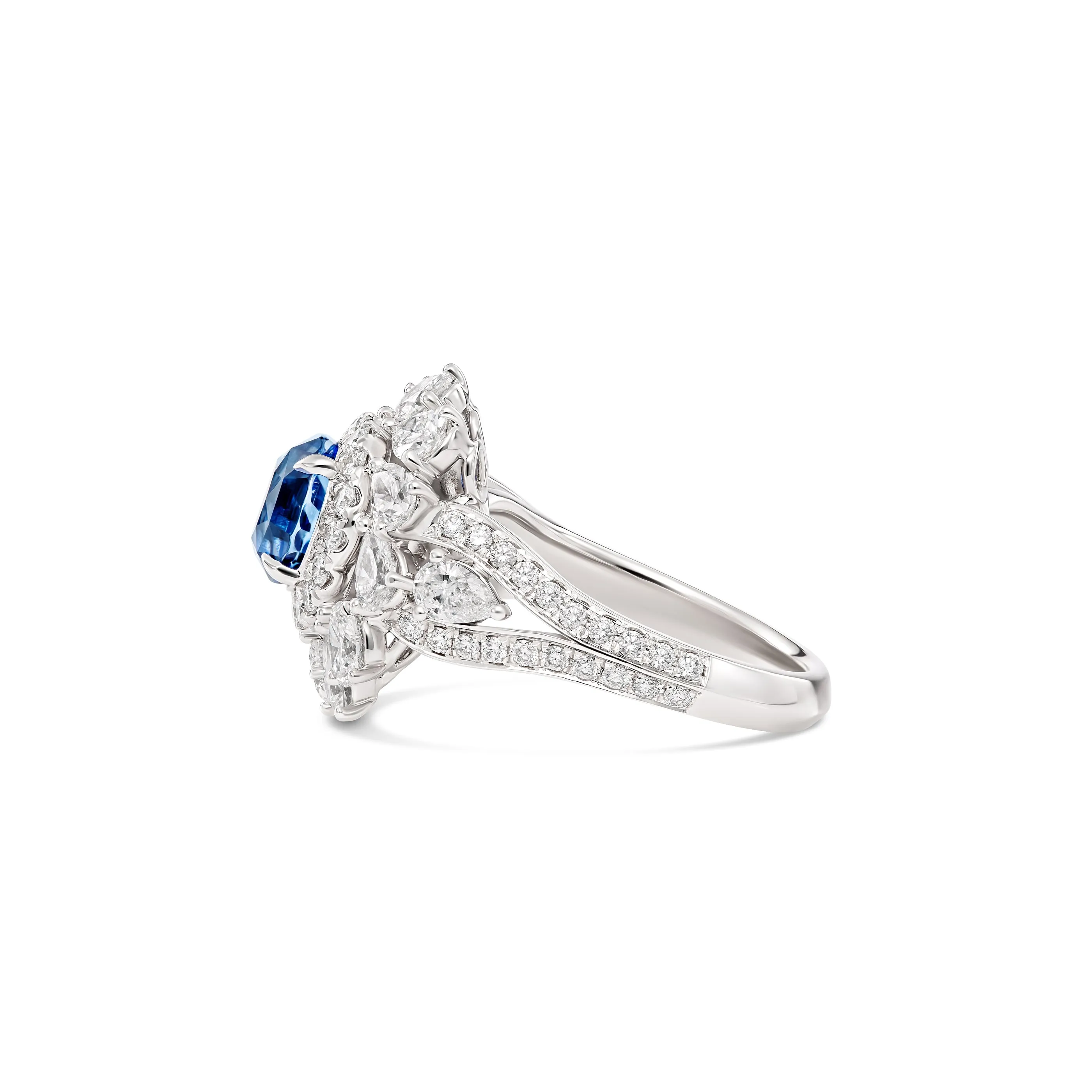 Riviera Sapphire and Diamond Ring | White Gold