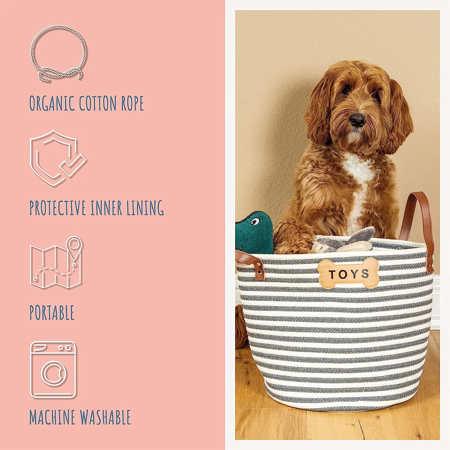 SIENNA PET TOY BASKET