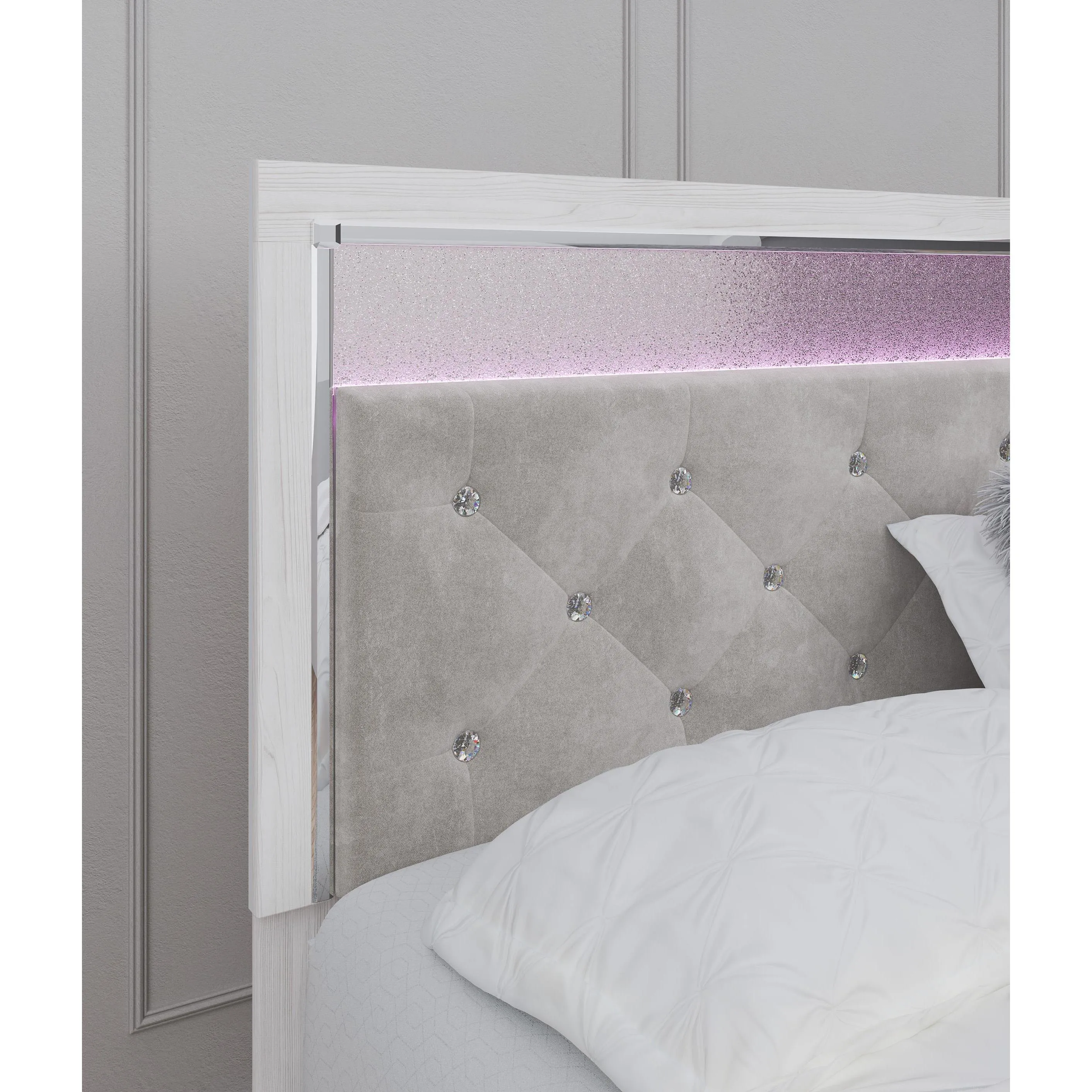 Signature Design by Ashley Altyra Queen Upholstered Panel Bed B2640-57/B2640-54/B2640-95/B100-13