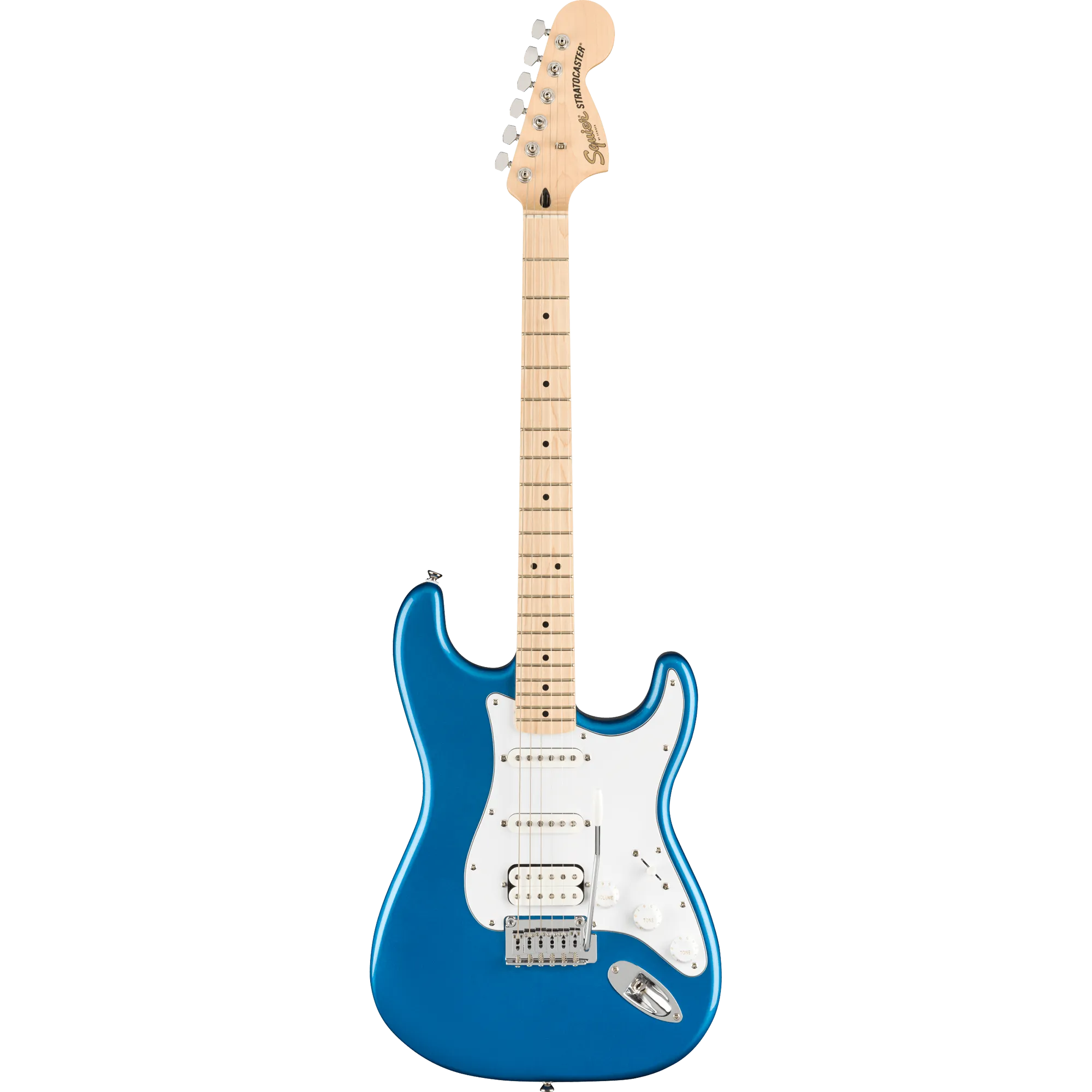 Squier Affinity Series Stratocaster HSS Pack Maple, Lake Placid Blue, 120V