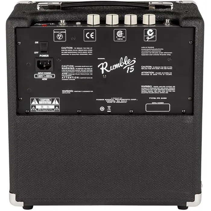 Squier Precision Bass Pj Pack With Rumble 15 V3 - Black - 120V