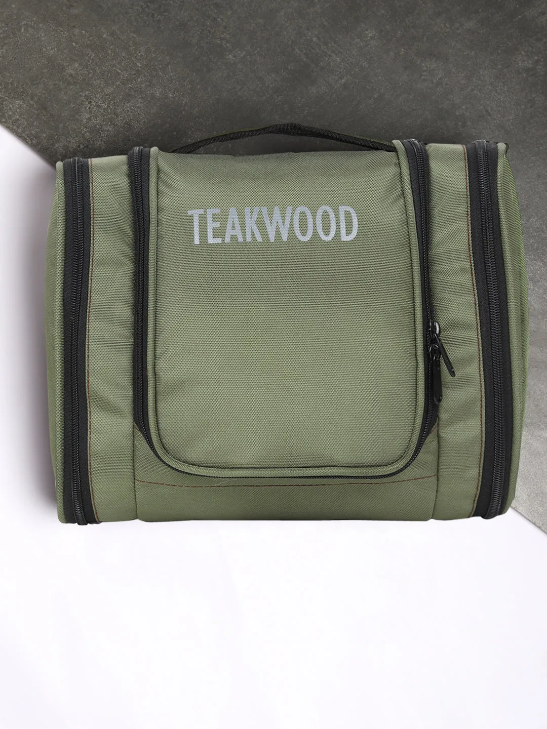Teakwood Polyester Toiletry Kit Bag Olive Green - Clearance sale