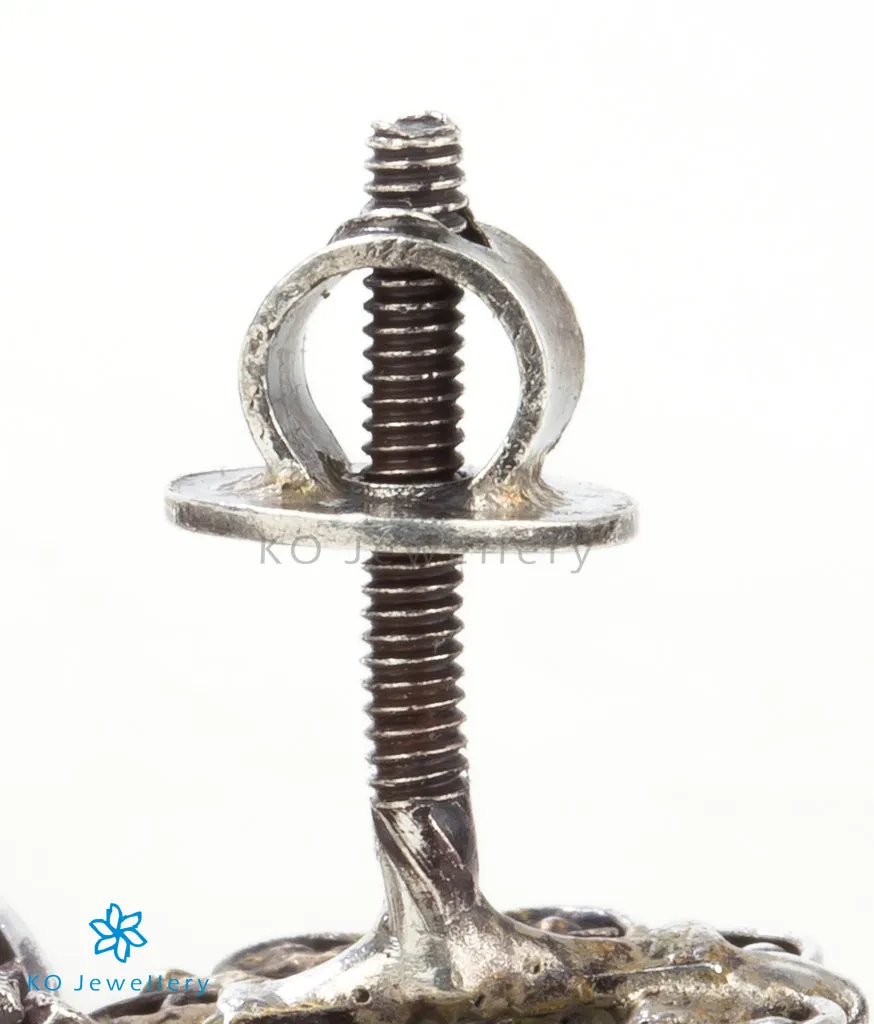 The Vrsin Silver Peacock Jhumka (Oxidised)