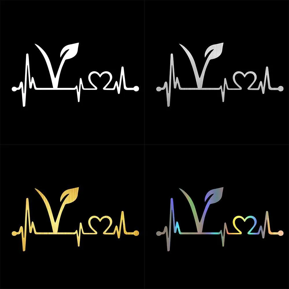 Vegan Lifeline Vinyl Car Bumper Stickers or Decal in Various Colors--Spread the message of compassion!
