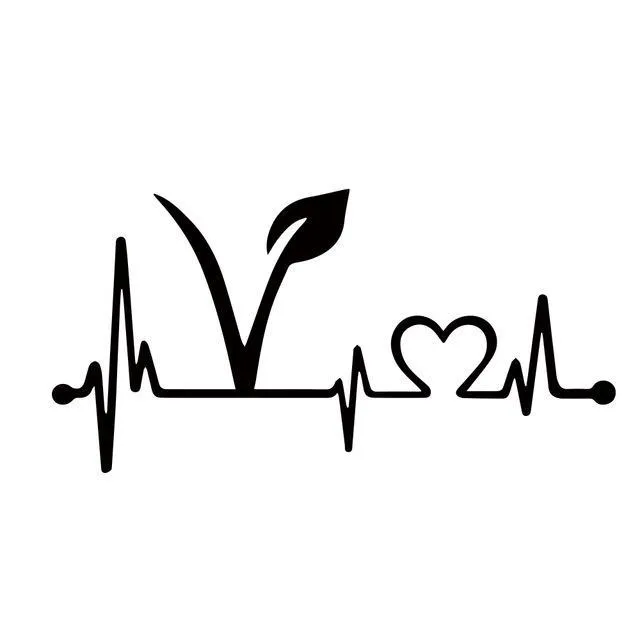 Vegan Lifeline Vinyl Car Bumper Stickers or Decal in Various Colors--Spread the message of compassion!