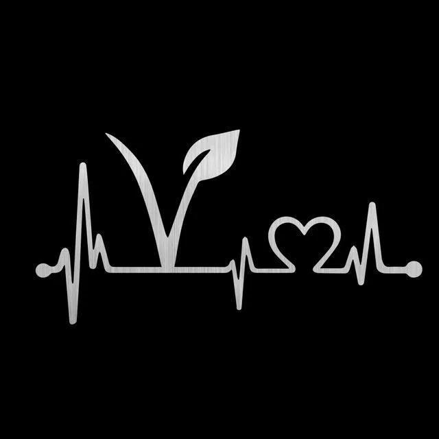 Vegan Lifeline Vinyl Car Bumper Stickers or Decal in Various Colors--Spread the message of compassion!