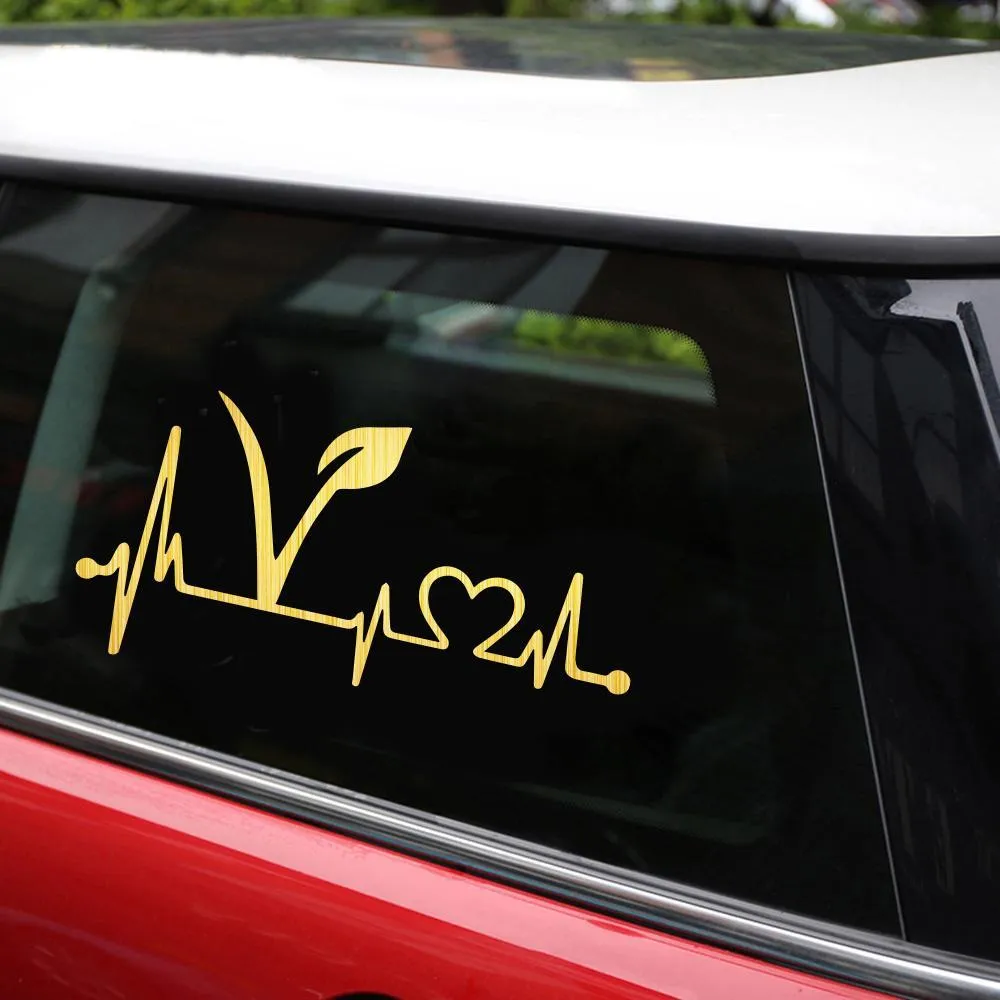 Vegan Lifeline Vinyl Car Bumper Stickers or Decal in Various Colors--Spread the message of compassion!