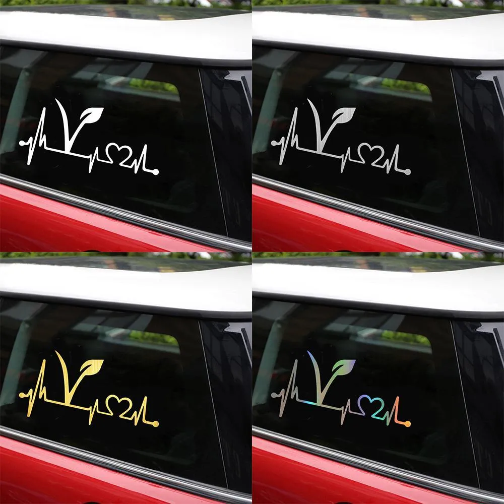 Vegan Lifeline Vinyl Car Bumper Stickers or Decal in Various Colors--Spread the message of compassion!