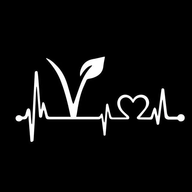 Vegan Lifeline Vinyl Car Bumper Stickers or Decal in Various Colors--Spread the message of compassion!