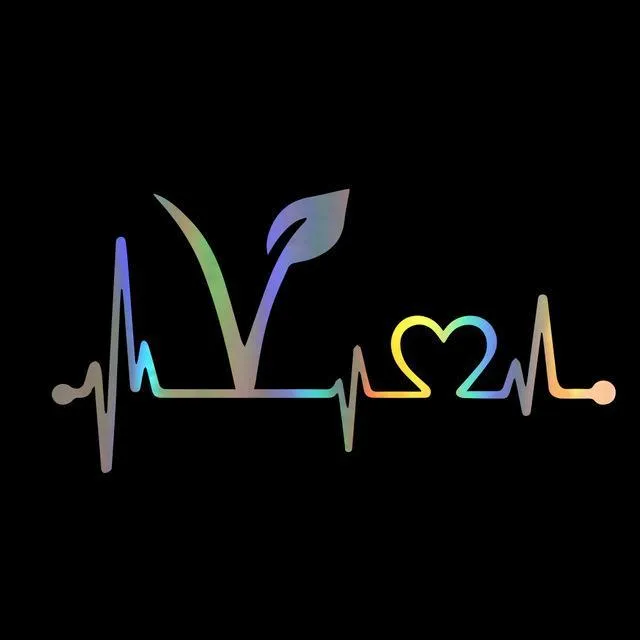 Vegan Lifeline Vinyl Car Bumper Stickers or Decal in Various Colors--Spread the message of compassion!