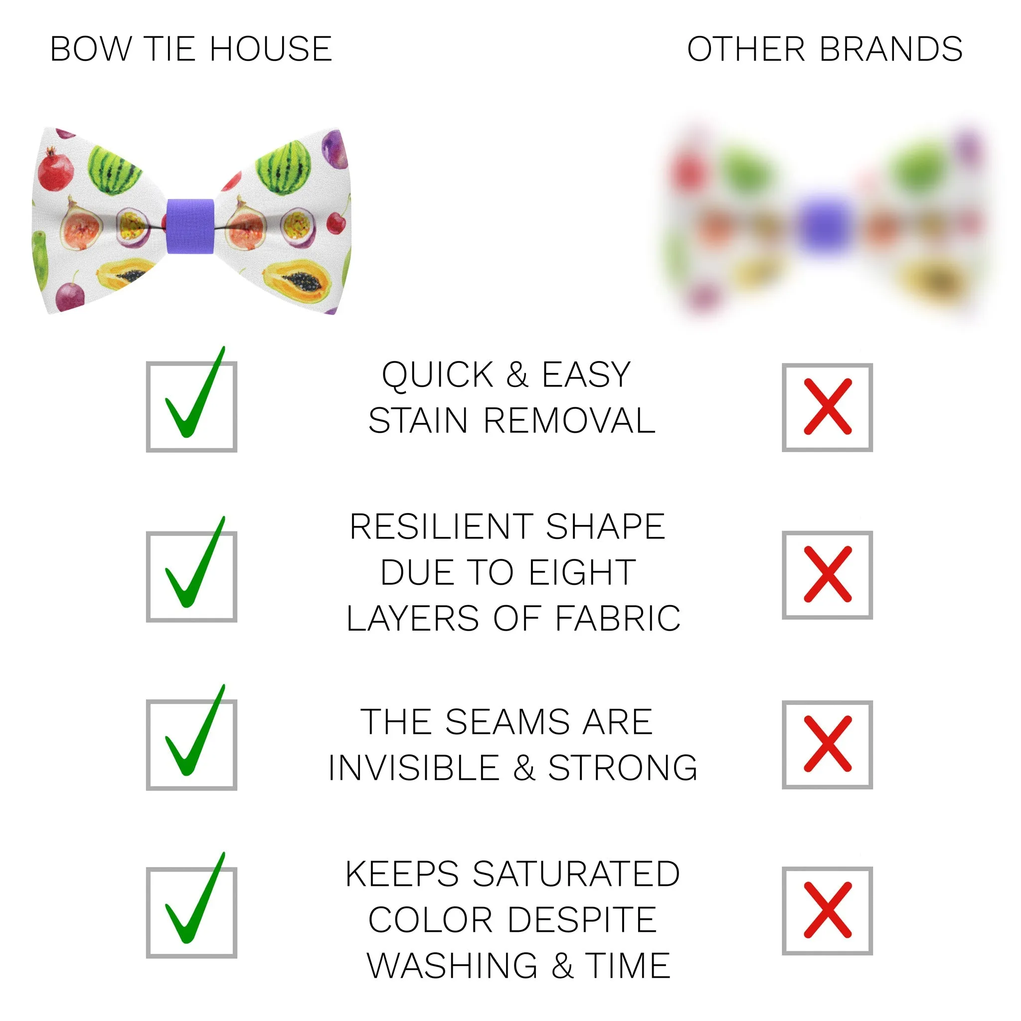 Vegan Pattern Bow Tie