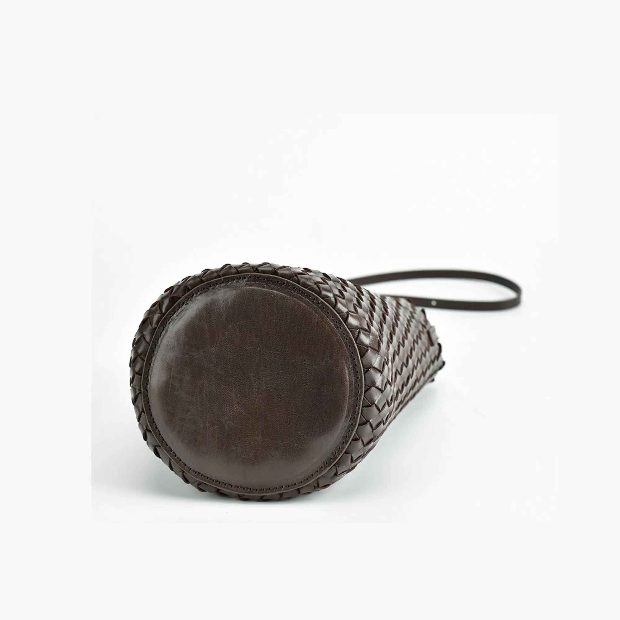 Weave Bucket Bag in Leather
