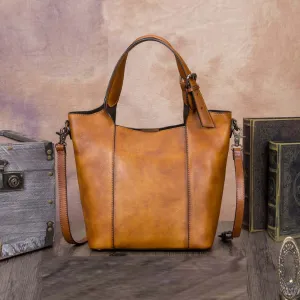 Women Vintage Leather Handbag Shoulder Bag Crossbody Purse