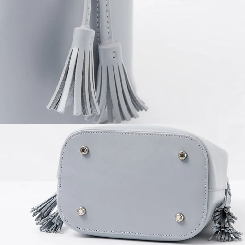 Womens Leather Bucket Bag Small Crossbody Bags Purse for Women