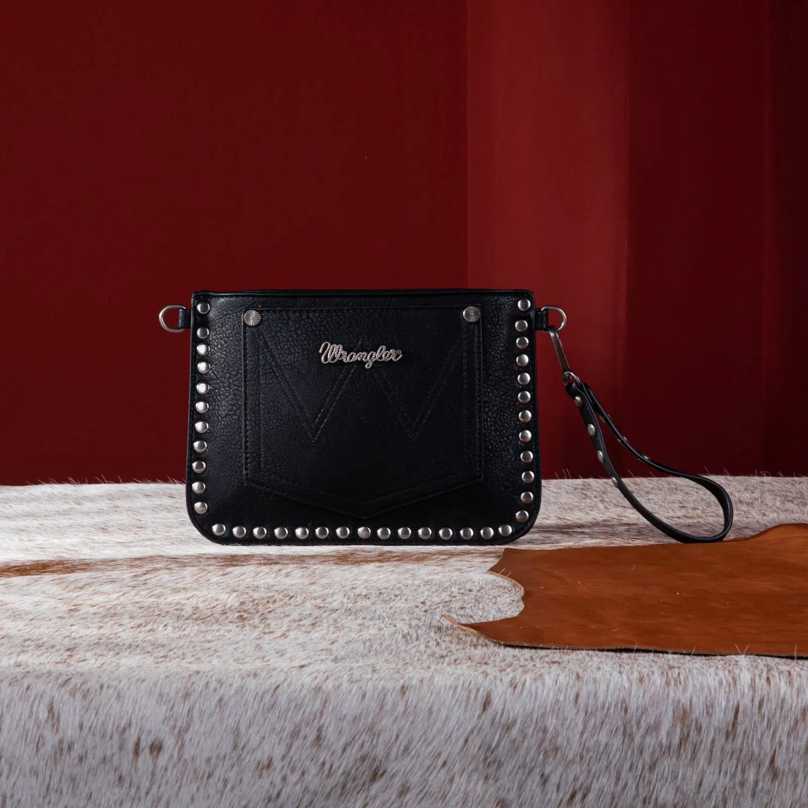 Wrangler Rivets Studded Wristlet/ Crossbody